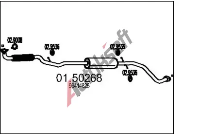 MTS Stedn tlumi vfuku MTS 01.50268, 01.50268