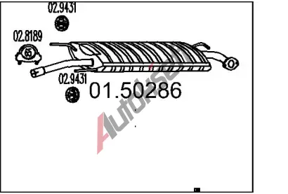MTS Stedn tlumi vfuku MTS 01.50286, 01.50286
