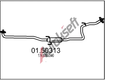 MTS Střední tlumič výfuku MTS 01.50313, 01.50313 MTS Střední tlumič výfuku MTS 01.50313, 01.50313