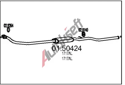 MTS Stedn tlumi vfuku MTS 01.50424, 01.50424
