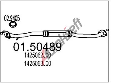 MTS Střední tlumič výfuku MTS 01.50489, 01.50489 MTS Střední tlumič výfuku MTS 01.50489, 01.50489