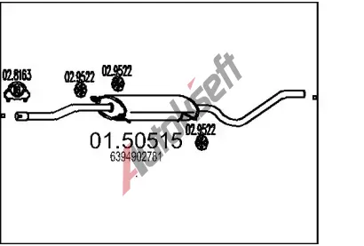 MTS Stedn tlumi vfuku MTS 01.50515, 01.50515