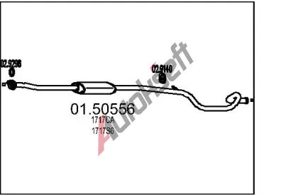 MTS Stedn tlumi vfuku MTS 01.50556, 01.50556