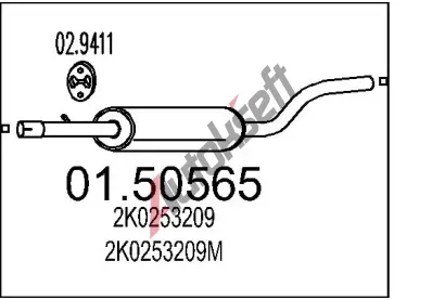 MTS Stedn tlumi vfuku MTS 01.50565, 01.50565