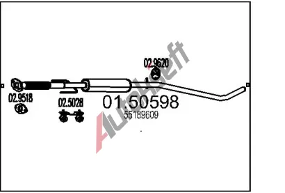 MTS Stedn tlumi vfuku MTS 01.50598, 01.50598