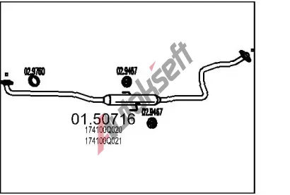 MTS Stedn tlumi vfuku MTS 01.50716, 01.50716