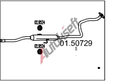 MTS Stedn tlumi vfuku MTS 01.50729, 01.50729