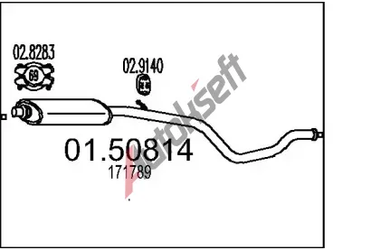 MTS Stedn tlumi vfuku MTS 01.50814, 01.50814