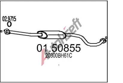 MTS Stedn tlumi vfuku MTS 01.50855, 01.50855