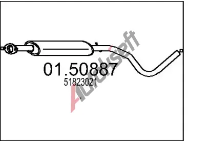 MTS Stedn tlumi vfuku MTS 01.50887, 01.50887
