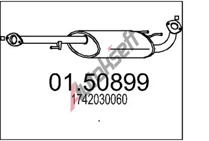 MTS Střední tlumič výfuku MTS 01.50899, 01.50899 MTS Střední tlumič výfuku MTS 01.50899, 01.50899