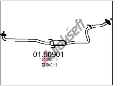 MTS Střední tlumič výfuku MTS 01.50901, 01.50901 MTS Střední tlumič výfuku MTS 01.50901, 01.50901
