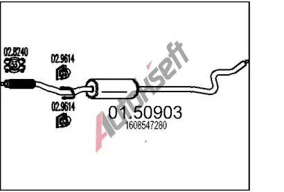 MTS Stedn tlumi vfuku MTS 01.50903, 01.50903