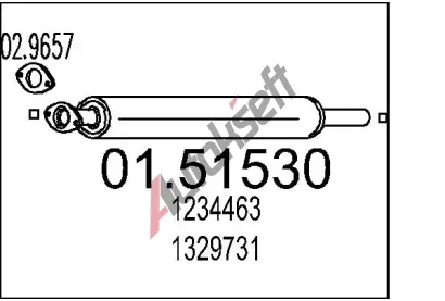 MTS Stedn tlumi vfuku MTS 01.51530, 01.51530