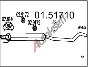 MTS Stedn tlumi vfuku MTS 01.51710, 01.51710