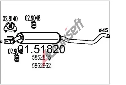 MTS St�edn� tlumi� v�fuku MTS 01.51820, 01.51820