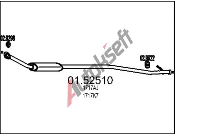 MTS Stedn tlumi vfuku MTS 01.52510, 01.52510