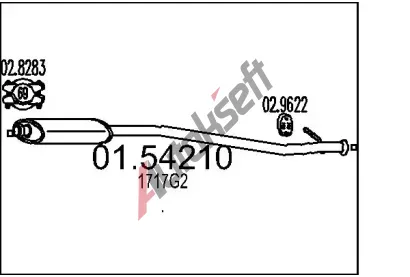 MTS Střední tlumič výfuku MTS 01.54210, 01.54210 MTS Střední tlumič výfuku MTS 01.54210, 01.54210