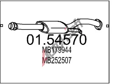 MTS Stedn tlumi vfuku MTS 01.54570, 01.54570