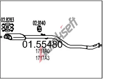 MTS Stedn tlumi vfuku MTS 01.55480, 01.55480