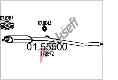 MTS Stedn tlumi vfuku MTS 01.55500, 01.55500