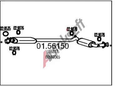 MTS Stedn tlumi vfuku MTS 01.56150, 01.56150