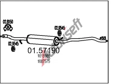 MTS Stedn tlumi vfuku MTS 01.57190, 01.57190