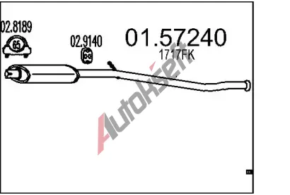 MTS Stedn tlumi vfuku MTS 01.57240, 01.57240