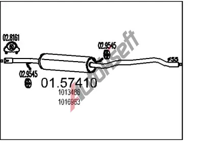 MTS Stedn tlumi vfuku MTS 01.57410, 01.57410