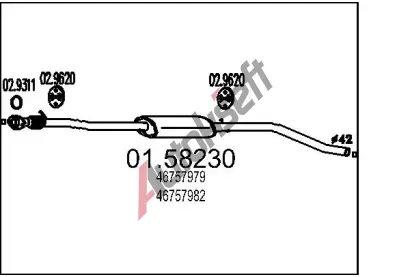 MTS Stedn tlumi vfuku MTS 01.58230, 01.58230