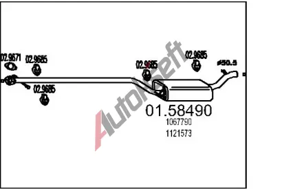 MTS Stedn tlumi vfuku MTS 01.58490, 01.58490