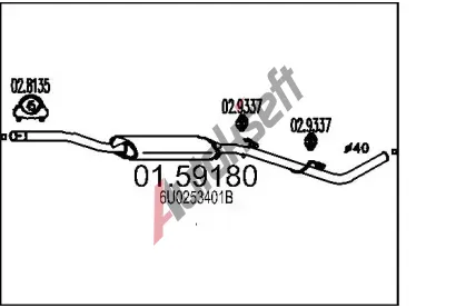 MTS Stedn tlumi vfuku MTS 01.59180, 01.59180