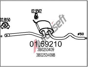 MTS Stedn tlumi vfuku MTS 01.59210, 01.59210