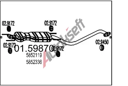 MTS Stedn tlumi vfuku MTS 01.59870, 01.59870