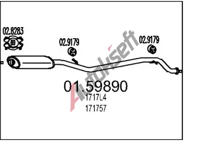 MTS Stedn tlumi vfuku MTS 01.59890, 01.59890
