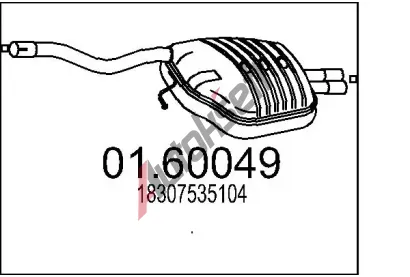 MTS Zadn tlumi vfuku MTS 01.60049, 01.60049