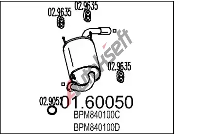 MTS Zadn tlumi vfuku MTS 01.60050, 01.60050