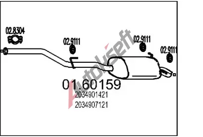 MTS Zadn tlumi vfuku MTS 01.60159, 01.60159