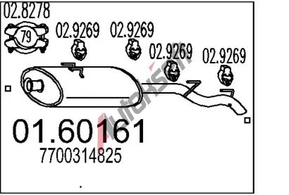 MTS Zadn tlumi vfuku MTS 01.60161, 01.60161