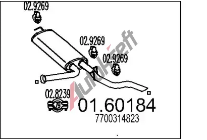 MTS Zadn tlumi vfuku MTS 01.60184, 01.60184