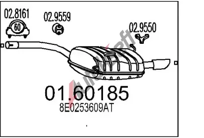 MTS Zadn tlumi vfuku MTS 01.60185, 01.60185