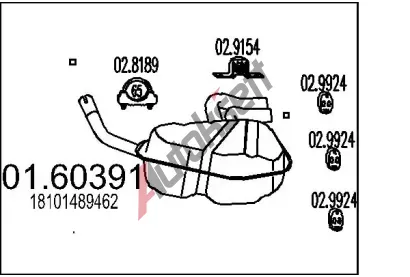MTS Zadn tlumi vfuku MTS 01.60391, 01.60391