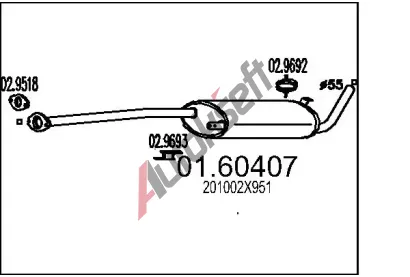 MTS Zadn tlumi vfuku MTS 01.60407, 01.60407