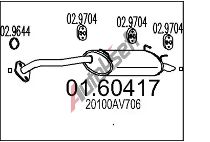 MTS Zadn� tlumi� v�fuku MTS 01.60417, 01.60417