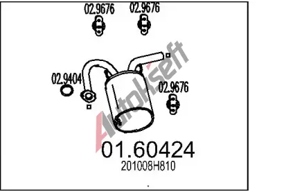 MTS Zadní tlumič výfuku MTS 01.60424, 01.60424 MTS Zadní tlumič výfuku MTS 01.60424, 01.60424