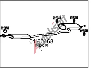 MTS Zadn tlumi vfuku MTS 01.60468, 01.60468