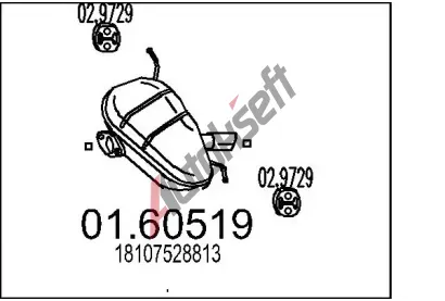 MTS Zadn� tlumi� v�fuku MTS 01.60519, 01.60519