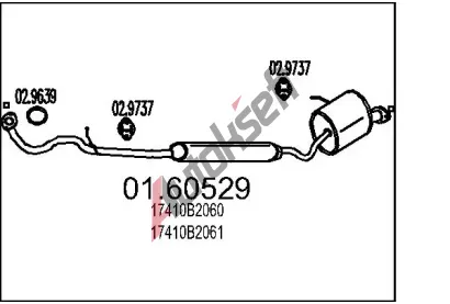 MTS Zadn tlumi vfuku MTS 01.60529, 01.60529
