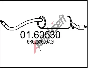 MTS Zadní tlumič výfuku MTS 01.60530, 01.60530 MTS Zadní tlumič výfuku MTS 01.60530, 01.60530