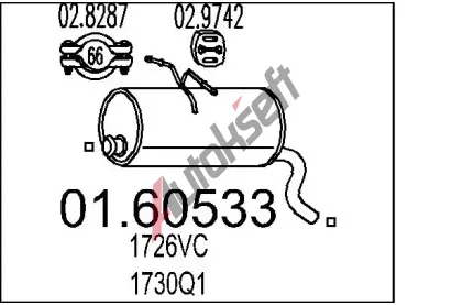 MTS Zadn tlumi vfuku MTS 01.60533, 01.60533